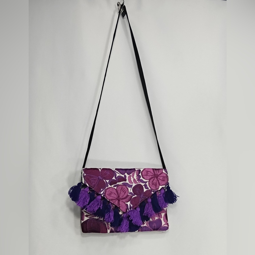 Purple Floral Tassel Women's Bag new w out tags